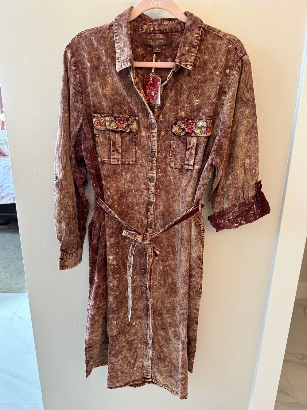 NWT April Cornell Fall/Autumn Corduroy Midi Dress